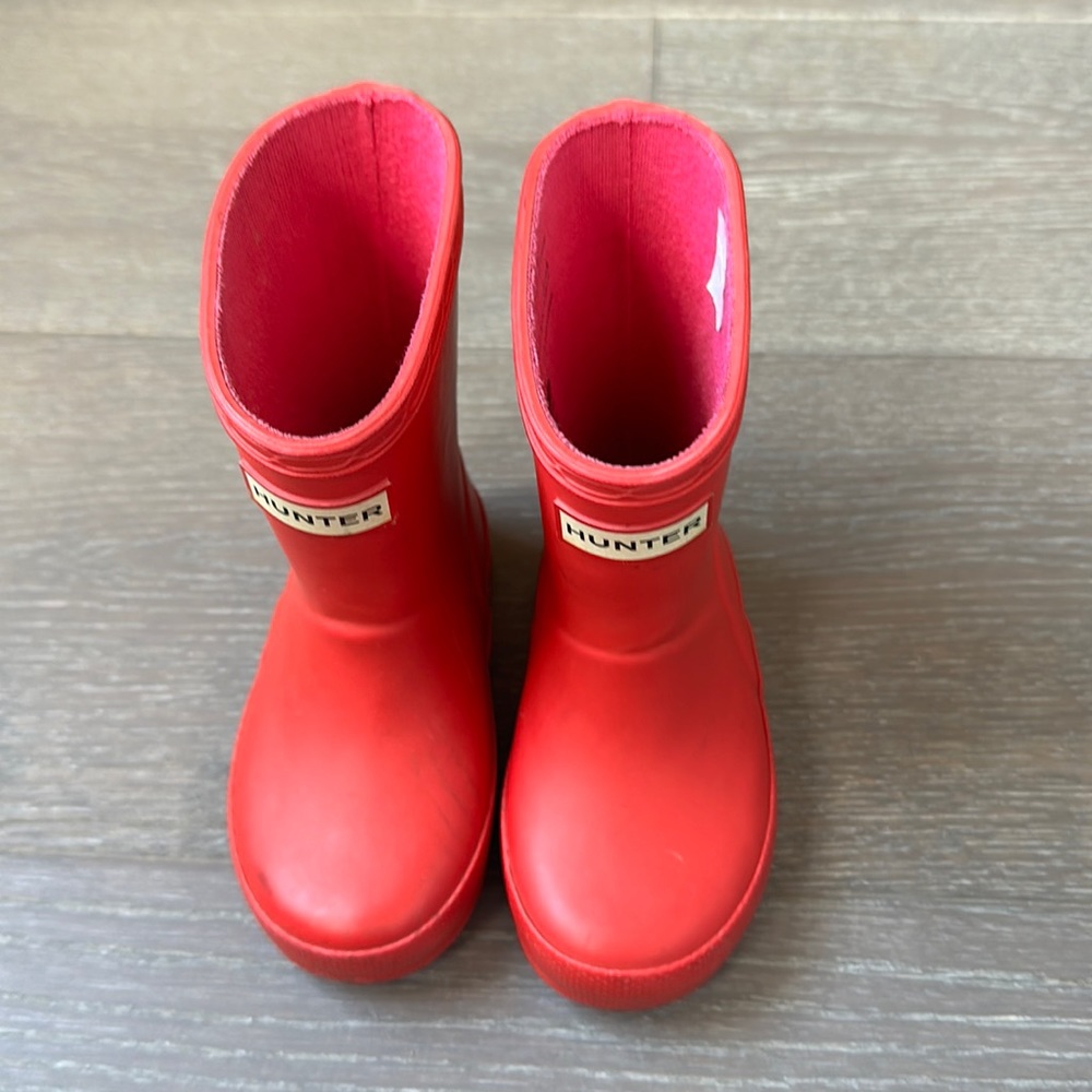 Hunter Kids Red Boots